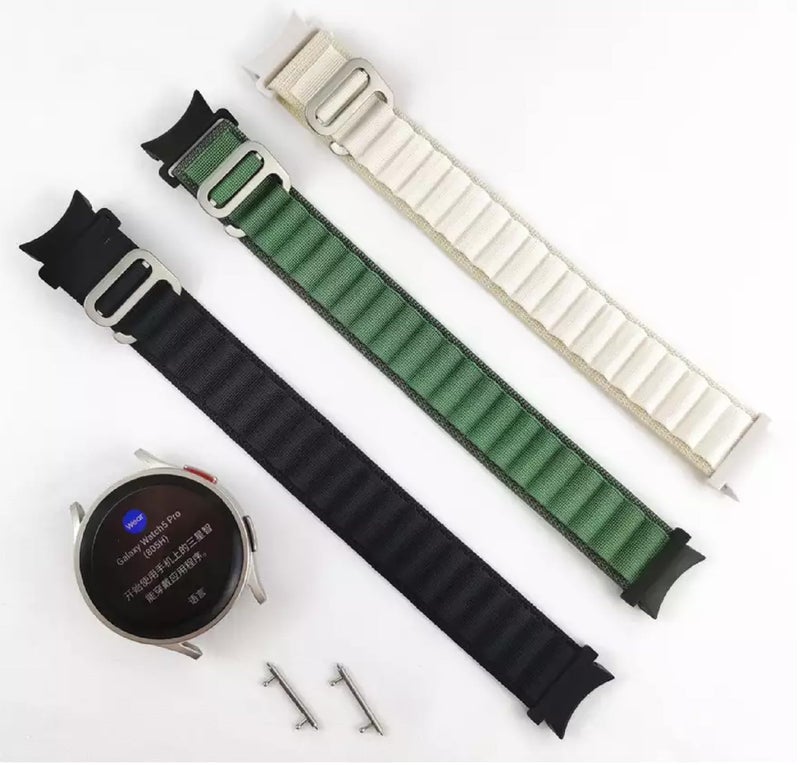 FOLX Fab77 Watch Straps/Bands Compatible With Samsung Galaxy Watch 5 Pro/Galaxy Watch 6/5/4 40Mm 44Mm/ Galaxy Watch 4 Classic 46Mm [ Combo Of 4 ] (Blue/Black/Black/Starlight), 20 mm - Image 4