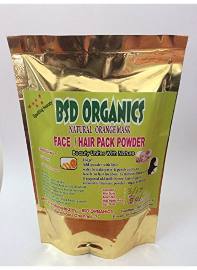 Natural Face & Hair Pack, Orange Peel Powder - 100 Gm - pzsku/ZBE153F4777BC11771F82Z/45/_/1645550542/135ece09-c838-4ecd-8a89-b514d190e7e5