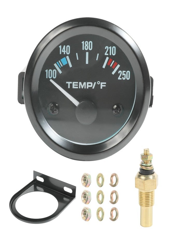 UBOG Water Temp Gauge,2" 52mm Water Temp Gauge,100-250℉ Temperature Gauge for Car,Car Accessories Car Temperature Gauge with Led Backlight Water Temp Gauges,Use for Cars Trucks Vehicles Ships - Image 1
