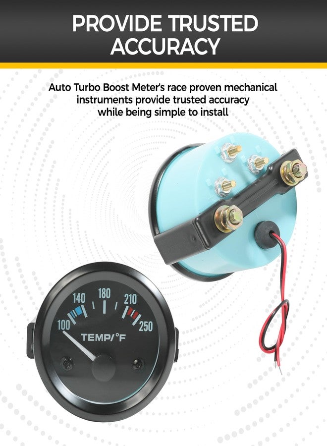 UBOG Water Temp Gauge,2" 52mm Water Temp Gauge,100-250℉ Temperature Gauge for Car,Car Accessories Car Temperature Gauge with Led Backlight Water Temp Gauges,Use for Cars Trucks Vehicles Ships - Image 5