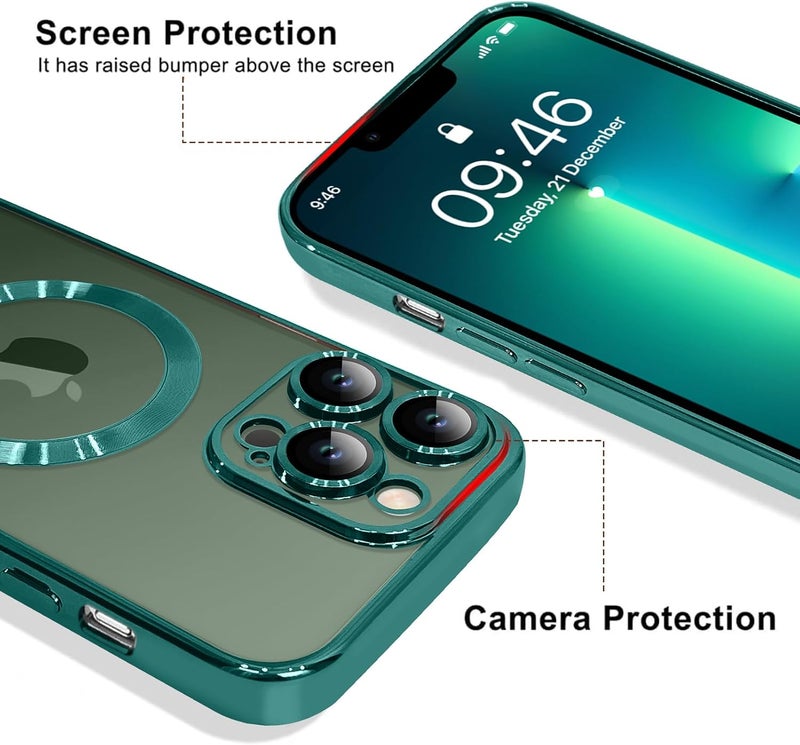 OOK Phone Case Made for iPhone 13 Pro Max Teal | 6.7 Inch, with Camera Lens Protector, Compatible with MagSafe, Anti-Scratch, Shockproof, Slim, Magnetic Phone Cover, for Women Men - Image 3