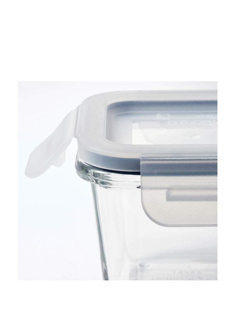 آيكيا فراكتا حاوية طعام بغطاء مربعة زجاجية 180 مل مجموعة 3 قطع - Image 2