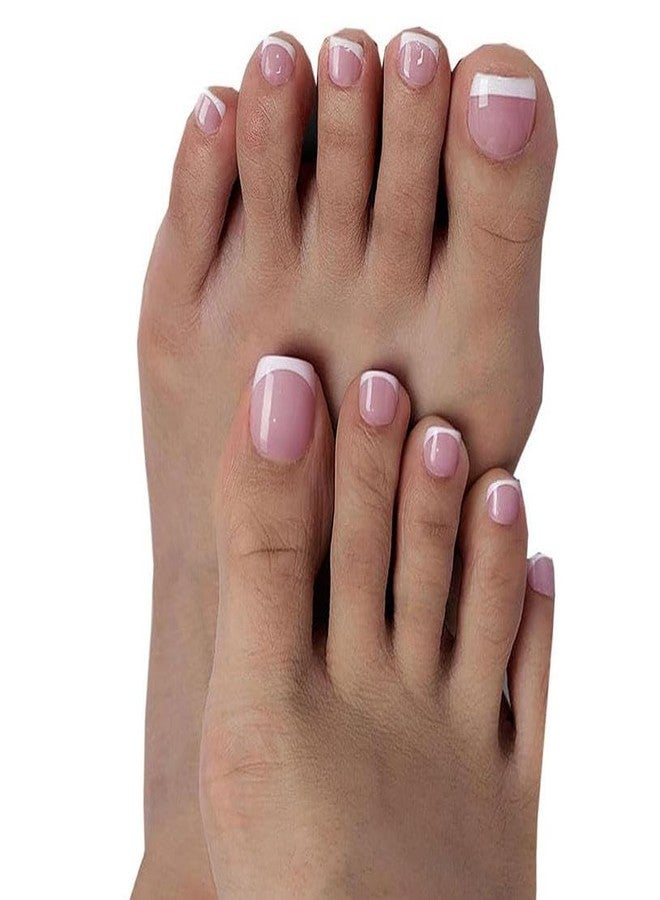 Ruby Face Rubyface 9 Color Press On Nails Fake Toe Nails 216 Pcs, French tip press-on nails, Press on Nail, Artificial Nail Extensions Combo in Multicoloured, Full Cover Glossy Nude False Acrylic Nails for Women Girls - Image 3