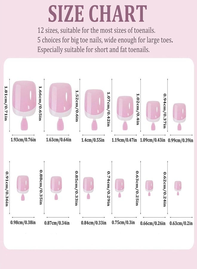 Ruby Face Rubyface 9 Color Press On Nails Fake Toe Nails 216 Pcs, French tip press-on nails, Press on Nail, Artificial Nail Extensions Combo in Multicoloured, Full Cover Glossy Nude False Acrylic Nails for Women Girls - Image 4