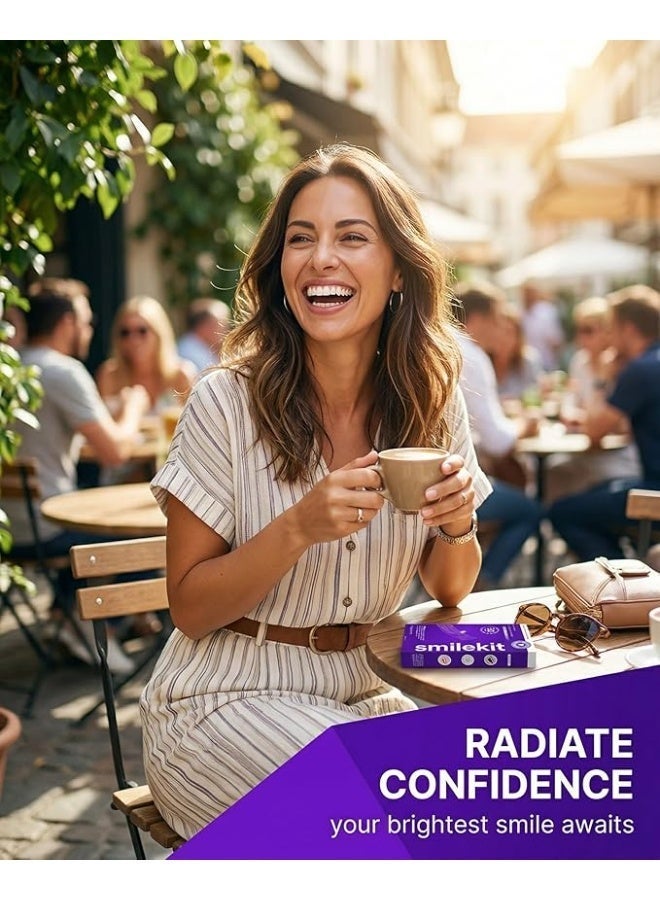 SMILEKIT 14 Purple Teeth Whitening Strips oral care Effective at-home whitening, eliminates yellow stains and pigmentation, for a dazzling smile. - Image 4