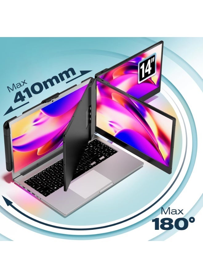Teamgee 14" Dual FHD IPS Laptop Screen Extender, USB-C HDMI Plug & Play, Compatible with 13-17" Laptops Windows macOS Android, Ideal for Office Hybrid Work & Travel - Image 5