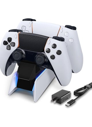 PS5 Controller Charger, PS5 Controller Charging Station Dock, Fast Dual Charging for Dualsense, Playstation 5 Controller with Wireless Controller Accessories, Blue LED ON/Off Automatically - pzsku/ZBE1582B8FFC90C8457C0Z/45/1750751791/c08e59c2-af01-4b6a-8f82-922cda01fe1c