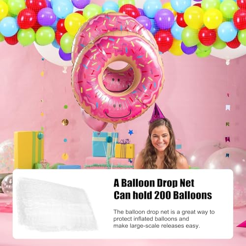Could Spark 8Ft Balloon Drop Net for Weeding Gender Reveal Balloon Transport Bags Ceiling Release Net Holds 100 Balloons Festive Netting Accessory for Birthday New Years Eve Celebrations Christmas Decorations - Image 5