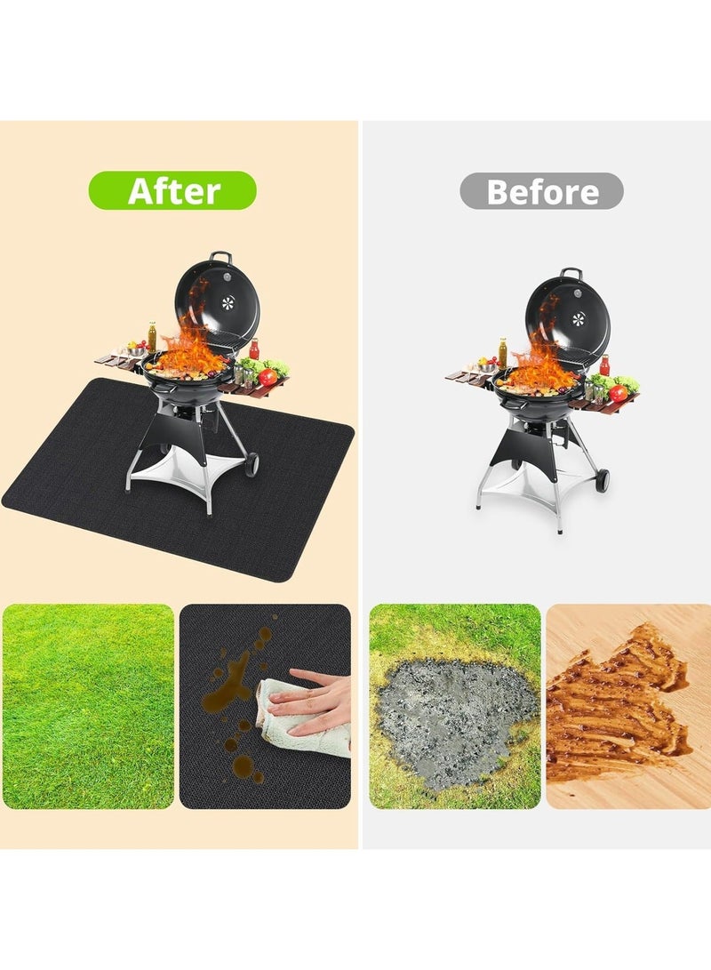 والالا وسادة شواء قابلة للطي وإعادة الاستخدام ومقاومة للماء والزيت ومقاومة للحريق على الوجهين، وسجادة حفرة النار، وحماية أرضية الشواء، وسجادة مدفأة داخلية، وسجادة شواء، وسجادة جمر للشواء لحفرة النار. - Image 5