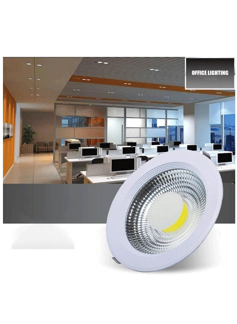 مصباح سقف LED COB مدمج 15 وات - مصباح سقف أبيض دافئ، عاكس مضاد للتوهج، وحدة إضاءة موفرة للطاقة للمنزل والمكتب والقاعة وغرفة المعيشة - سهل التركيب، طويل العمر - Image 5