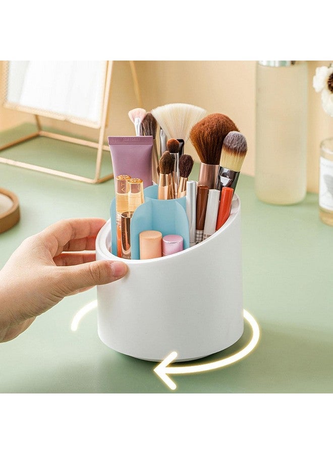 Zipron Makeup Brush Holder Organizer with Lid,360 Rotating Clear Dustproof Makeup Brushes Organizer for Vanity Desktop Bathroom Countertop (Transparent) - Image 4