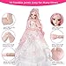 UCanaan دمية BJD من UCanaan 13 دمية SD 24 بوصة 18 مفصل دمية DIY ألعاب مع ملابس زي أحذية باروكة شعر مكياج أفضل هدايا للكريسماس عيد ميلاد - Image 4