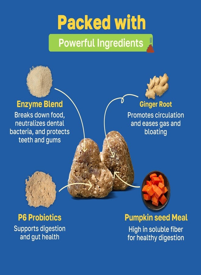 Happy Paws Digestive Supplement for Dogs, Supports Gut Health for Dogs of All Breeds & Ages, Made with Probiotics, Enzyme Blend & Ginger Root, Pumpkin Flavor, Organic, Non GMO, 100 Soft Chews - Image 3