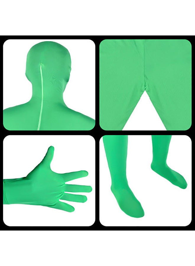 Full Body Photography Chromakey Green Suit Unisex Adult Green Bodysuit Stretch Costume for Photo Video Special Effect Festival Cosplay Carnival, 180cm/71in Height