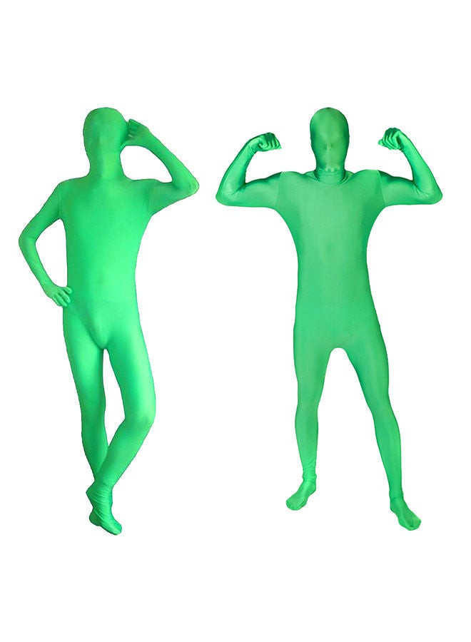 Full Body Photography Chromakey Green Suit Unisex Adult Green Bodysuit Stretch Costume for Photo Video Special Effect Festival Cosplay Carnival, 180cm/71in Height