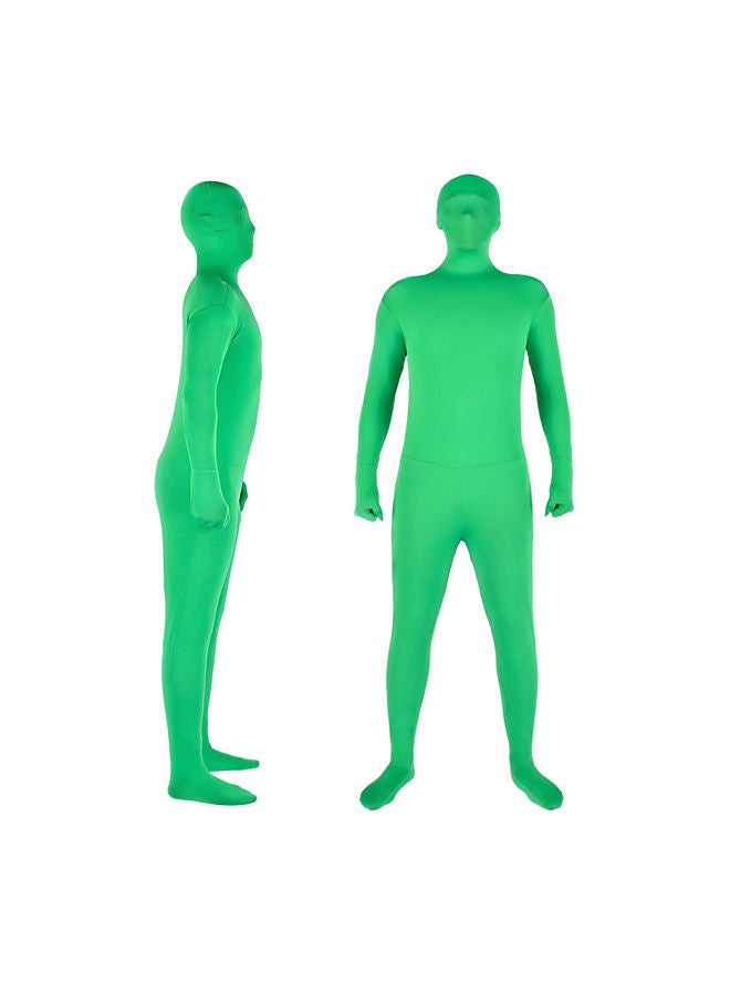 Full Body Photography Chromakey Green Suit Unisex Adult Green Bodysuit Stretch Costume for Photo Video Special Effect Festival Cosplay Carnival, 180cm/71in Height