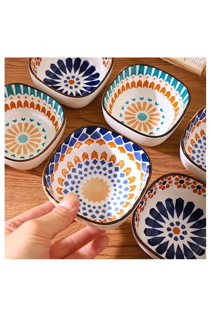 هومستر 6-8 أوز وعاء خزفي مقاوم للحرارة مكون من 6 -أوعية توابل رائعة، صغيرة الحجم، آمنة من الميكروويف -مناسبة للسلطات، السوشي، الفواكه، التوابل، المشهيات، المطابخ والمطاعم ومحلات السوشي - Image 5