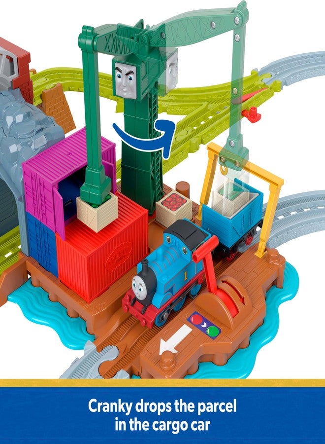 Thomas & Friends Cranky’s Dockside Delivery Train Set by Fisher-Price - Image 3