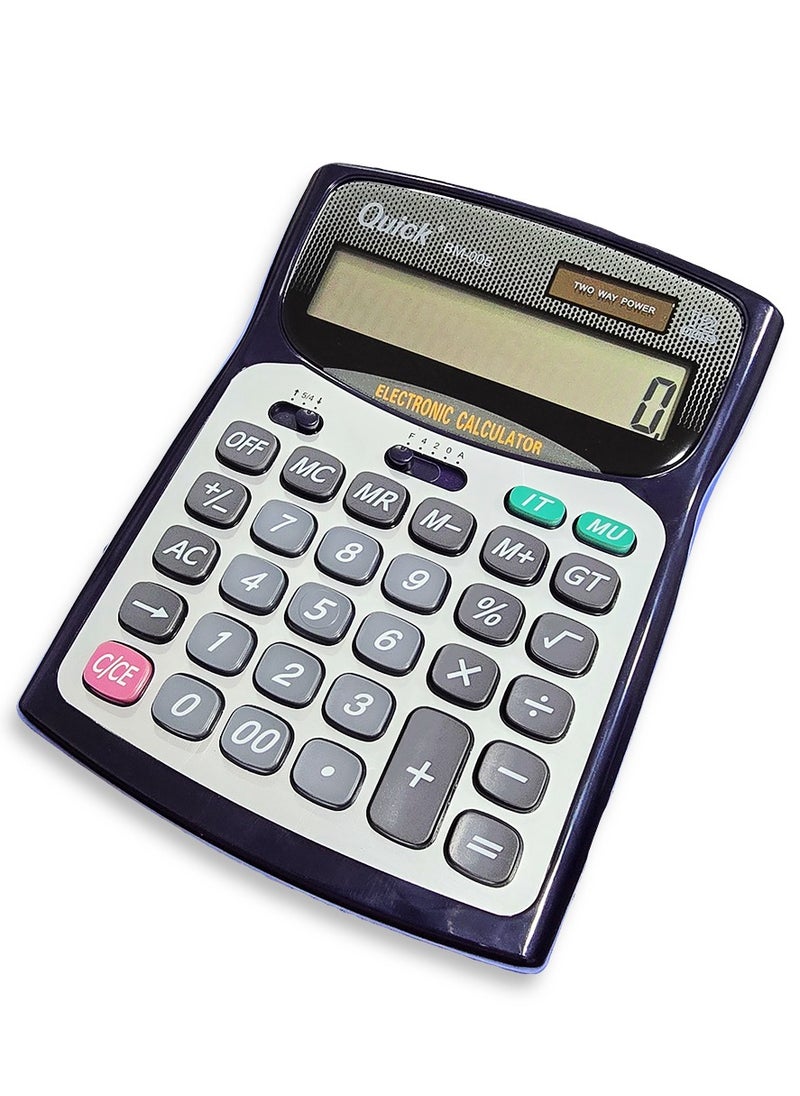 Generic - Scientific calculator, for solving easy and complex calculations BM-005, 12-digit desktop electronic calculator with dual power and metal plate, for offices, accountants and personal use at home or school - Image 1