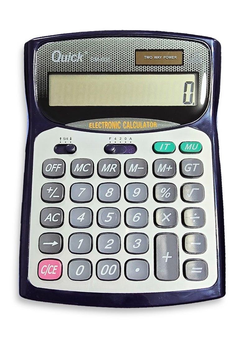 Generic - Scientific calculator, for solving easy and complex calculations BM-005, 12-digit desktop electronic calculator with dual power and metal plate, for offices, accountants and personal use at home or school - Image 1