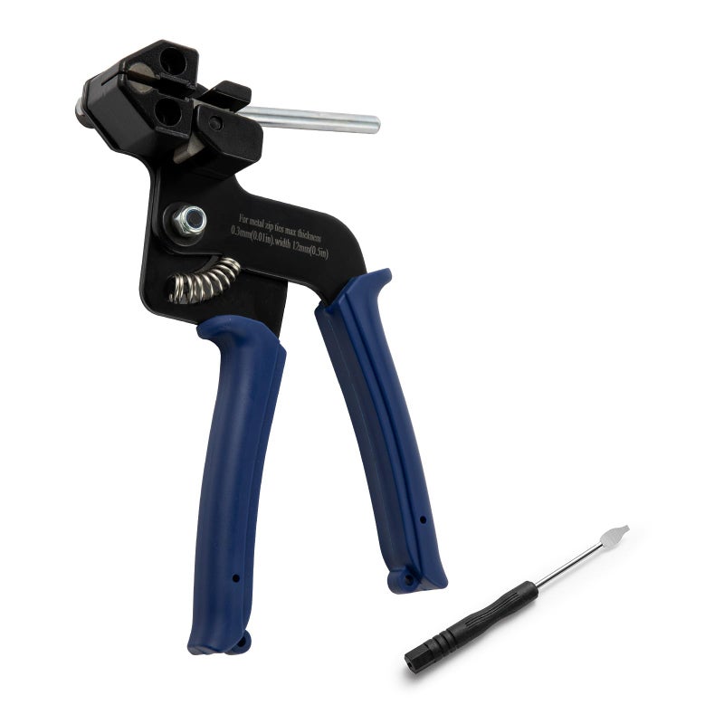OFFO Metal Zip Ties Cutter for Stainless Steel Tie Wrap,Tensioning Installation Cutting Tool for Self-Locking Stainless Zip Ties with Free Zip Tie Release Tool, Two-handed Mode - Image 1