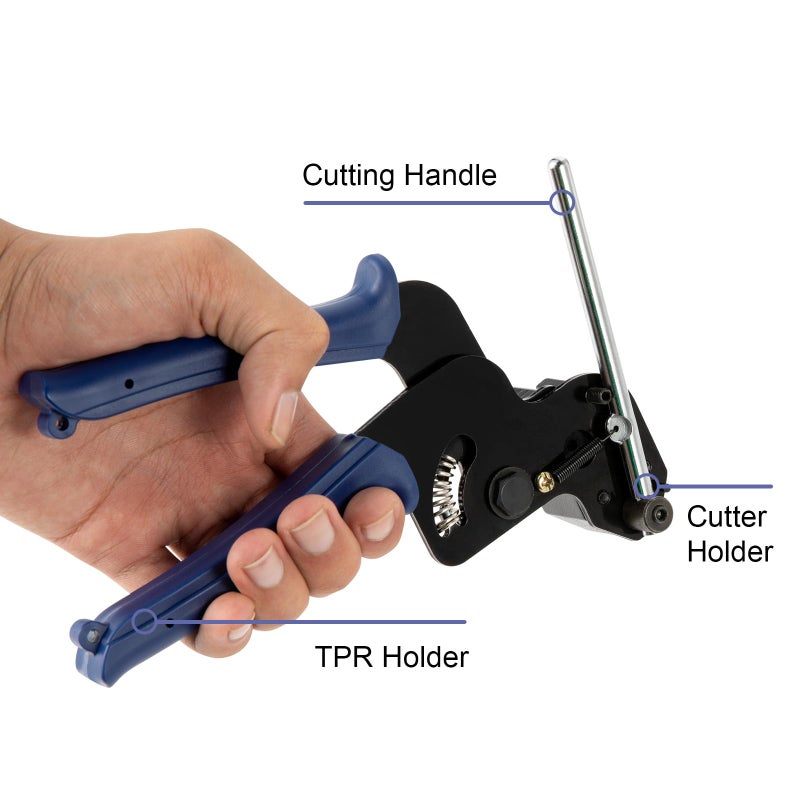 OFFO Metal Zip Ties Cutter for Stainless Steel Tie Wrap,Tensioning Installation Cutting Tool for Self-Locking Stainless Zip Ties with Free Zip Tie Release Tool, Two-handed Mode - Image 5
