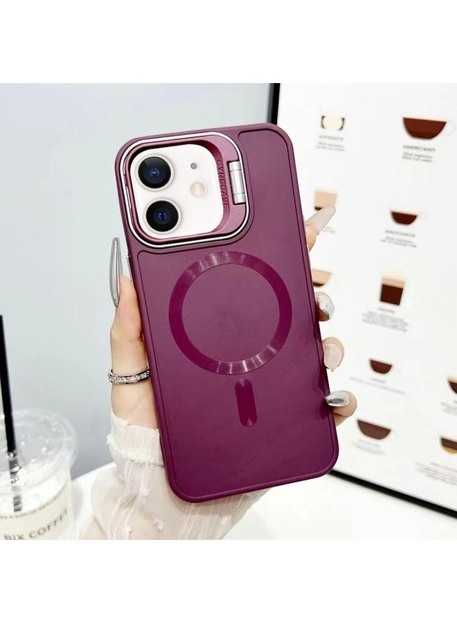 اس-توب جراب لهاتف iPhone 11 CD Texture Frosted MagSafe حامل عدسة جراب هاتف - Image 1