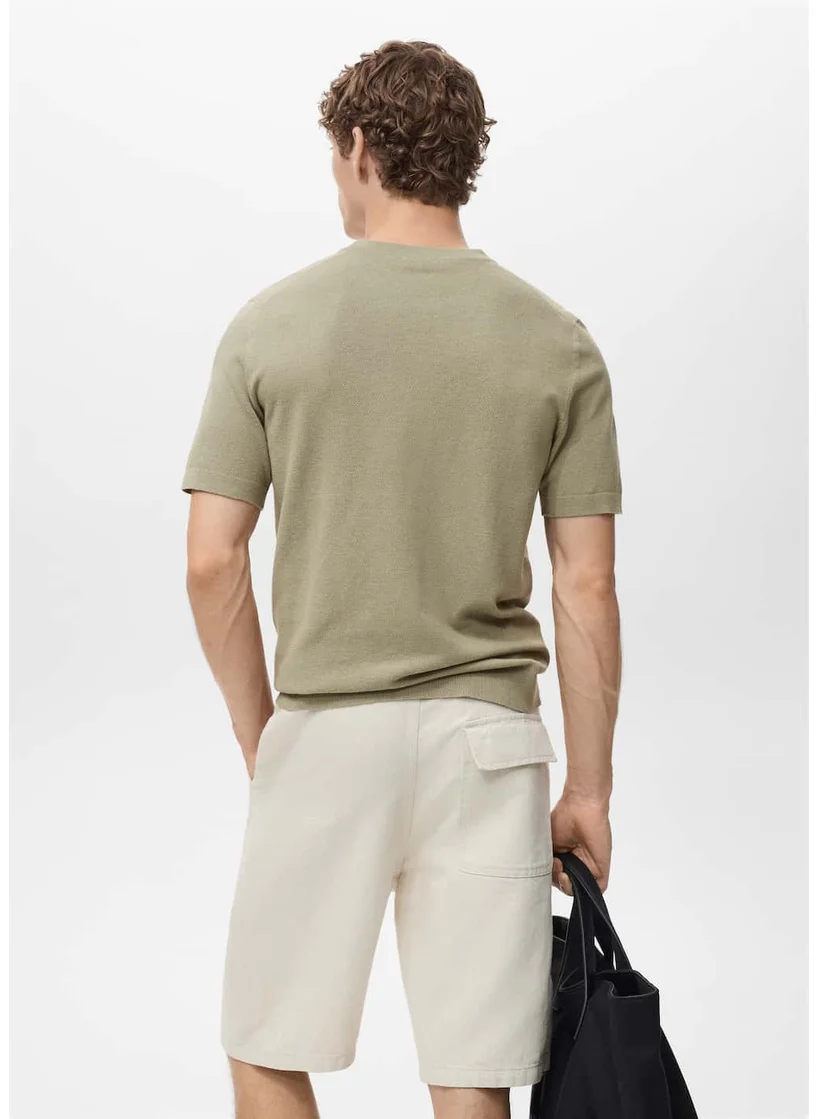 Mango Man Fine-Knit T-Shirt