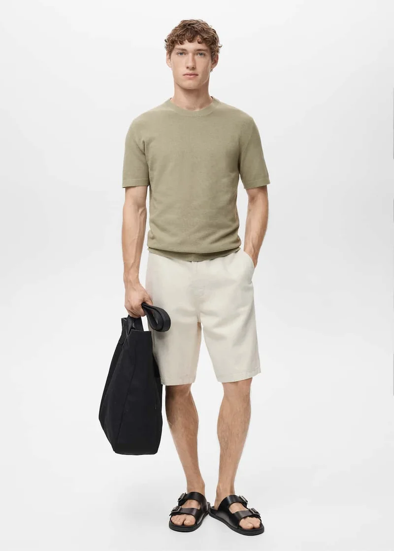Mango Man Fine-Knit T-Shirt