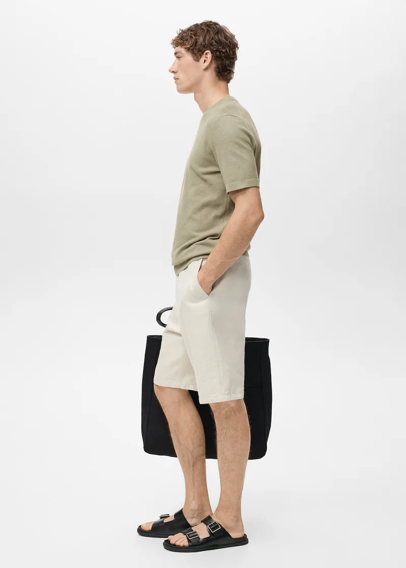 Mango Man Fine-Knit T-Shirt