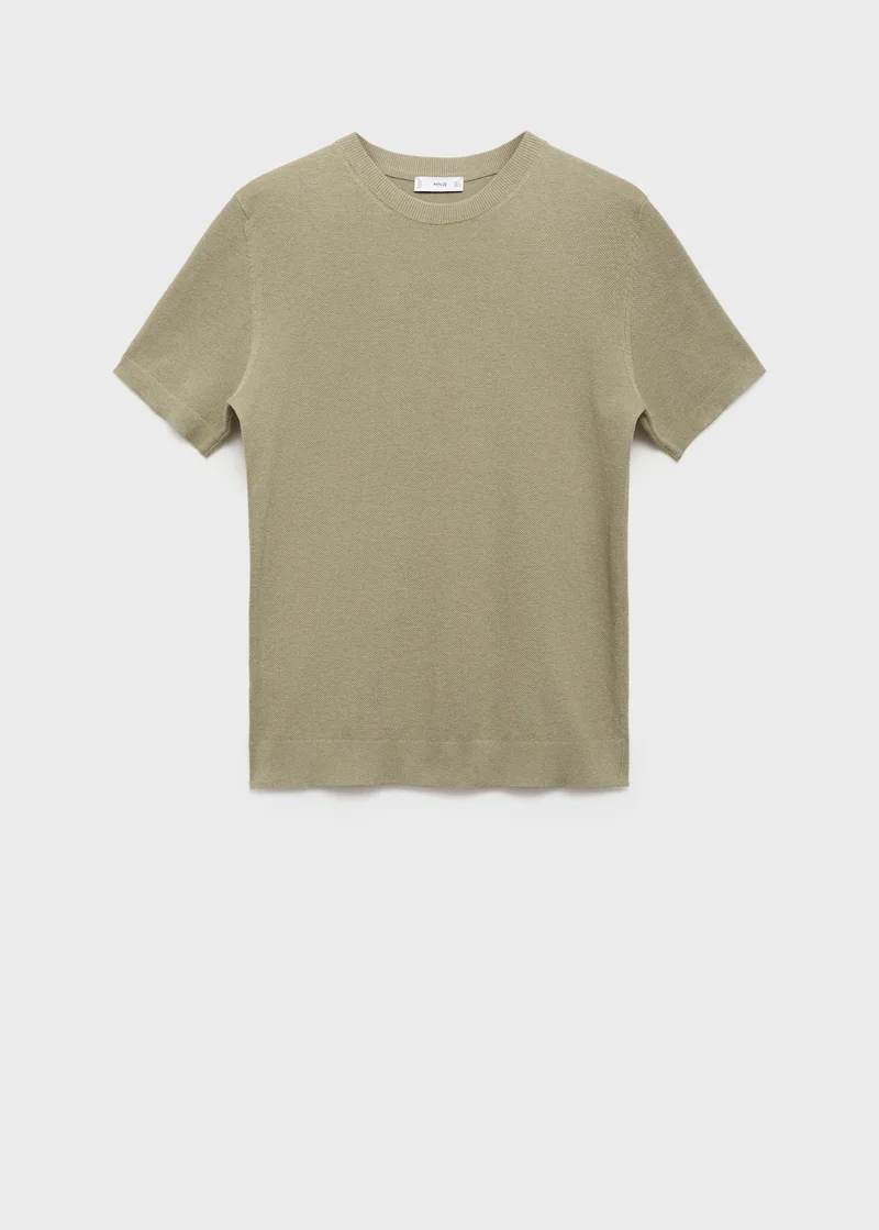 Mango Man Fine-Knit T-Shirt