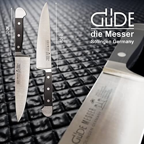Güde Alpha Series Hand Forged/Sharpened Chef's Knife With Black Hostaform Handle 8-In, Made in Solingen, Germany Since 1910 - Image 2