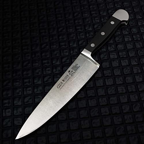 Güde Alpha Series Hand Forged/Sharpened Chef's Knife With Black Hostaform Handle 8-In, Made in Solingen, Germany Since 1910 - Image 5