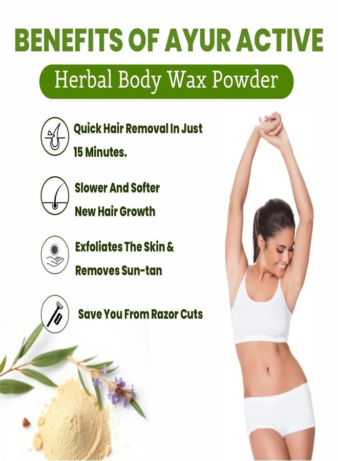 Ayur Active Painless Herbal Wax Powder for Hair Removal for women | NEEM & ALOE VERA EXTRACT - Image 4