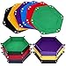 K. T. Fancy KT Fancy Dice Tray 6 Pieces Folding DD Dice Tray Dice Holder Storage Box for Rolling Dice Games Metal Dice Rolling Tray PU Leather and Velvet - Image 4