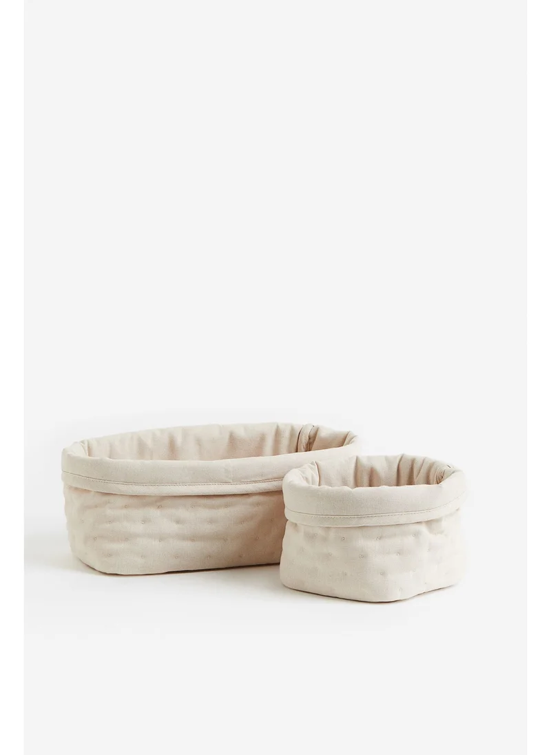 H&M 2-pack quilted storage baskets