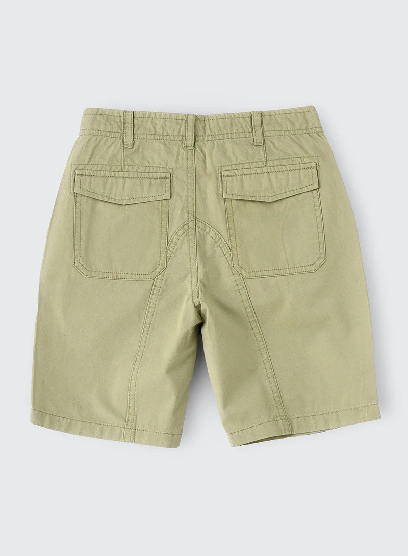 جام شورت منسوج بلون سادة