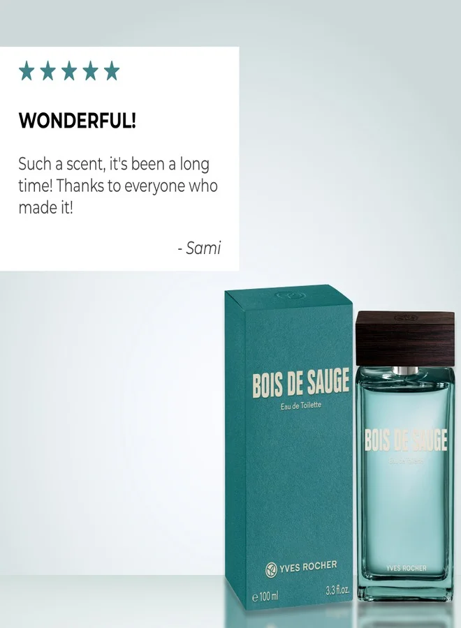Yves Rocher Eau De Toilette Bois De Sauge 100Ml Bottle