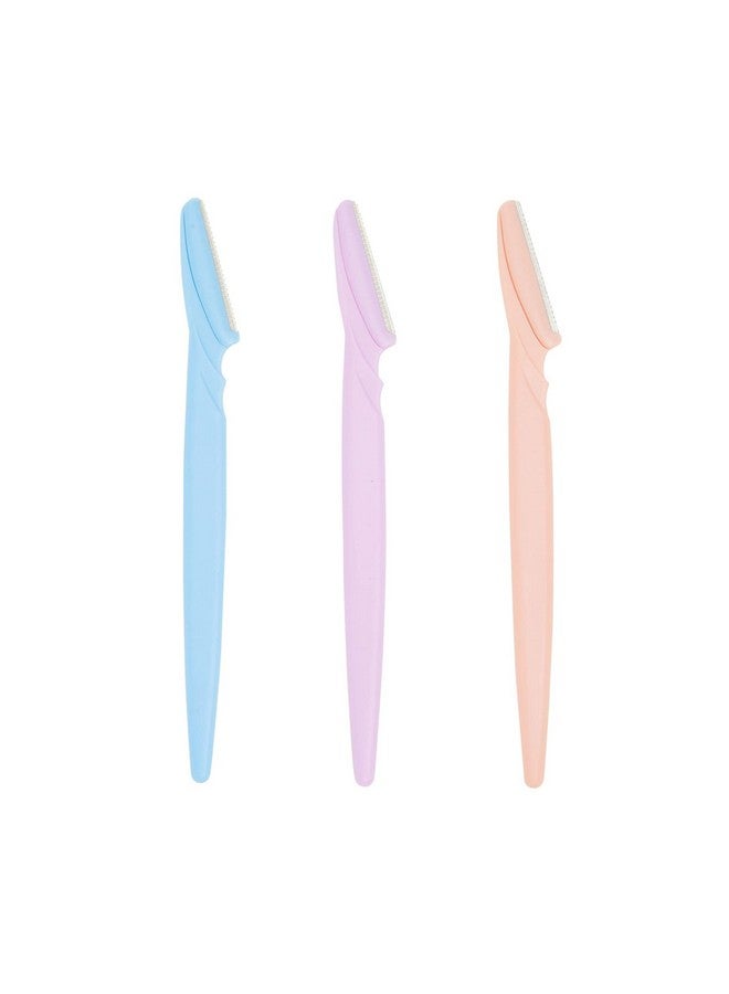 جلامليلي مجموعة من 60 أداة تقشير الوجه، شفرات حلاقة للوجه لإزالة شعر النساء، مجموعة كبيرة من ماكينات الحلاقة مقاس 6 بوصات في 3 ألوان (أرجواني، أزرق، خوخي) - Image 3