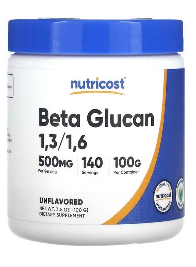 Nutricost Beta Glucan 1316 Unflavored 500 Mg 3.5 Oz 100 G - Image 1