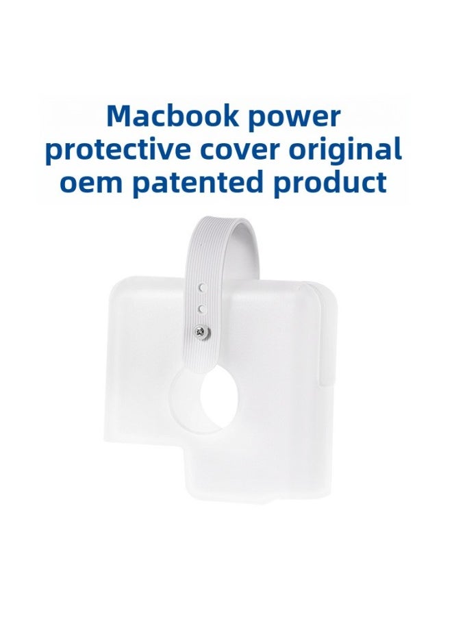 Generic - Applicable MacBook Charger Protective Case Apple Notebook Adapter Protective Case 140W Power Supply Protective Case-Color:White-Applicable Model:2021 16-inch (140W) - Image 1