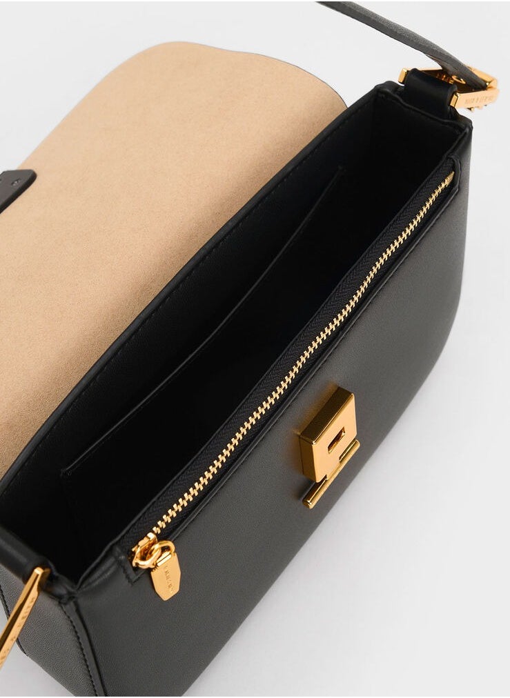 Charles & Keith Koa Square Push-Lock Shoulder Bag  - Image 4