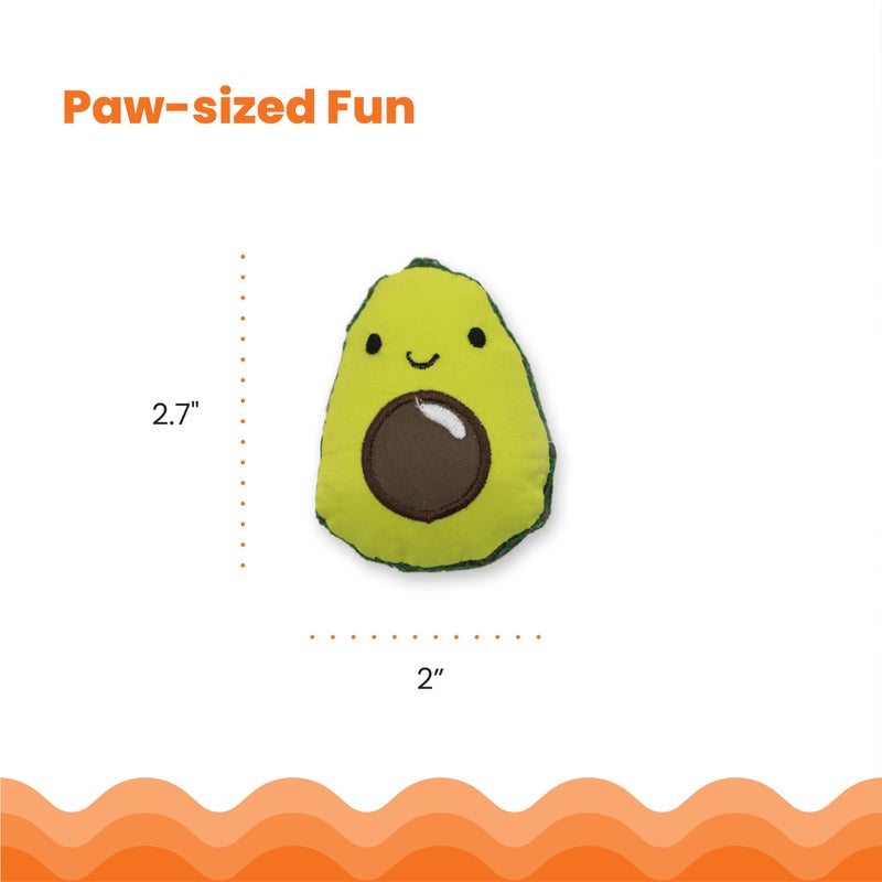 Catstages Lil' Avocato Cat Toy, Interactive Plush Avocado with Catnip, Kicker & Chew Toy for Indoor Cats, Encourages Active Play, Mental Stimulation, Dental Health, and Solo Fun, Green - Image 5