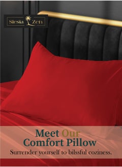 Siesta Zen Microfiber Pillowcase Pair – Soft, Durable & Fade-Resistant Housewife Style Pillow Covers – Comfortable, Breathable & Easy Care – Standard Size – 2 Pack  - Image 2