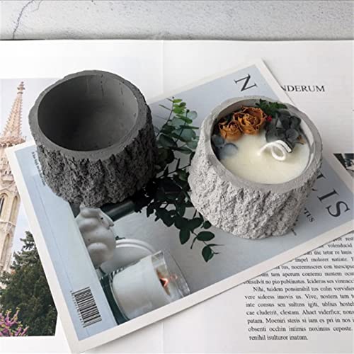 Anktily Tree Stump Silicone Mold Concrete Succulent Planter Epoxy Resin Clay Cement Mould Candle Pen Holder Storage Box - Image 4