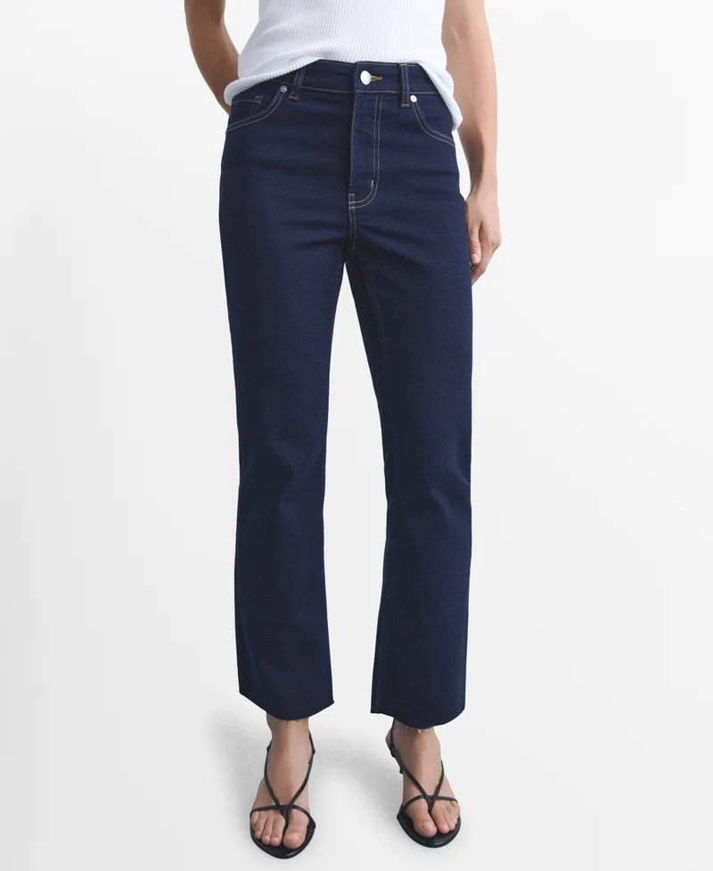 MANGO Sienna flared cropped jeans