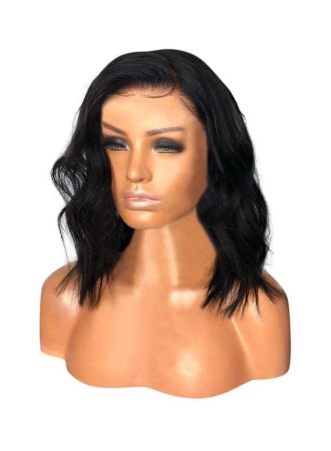 NIBEMINENT Short Wavy Bob Synthetic Wig Black 20x10x5cm - Image 3