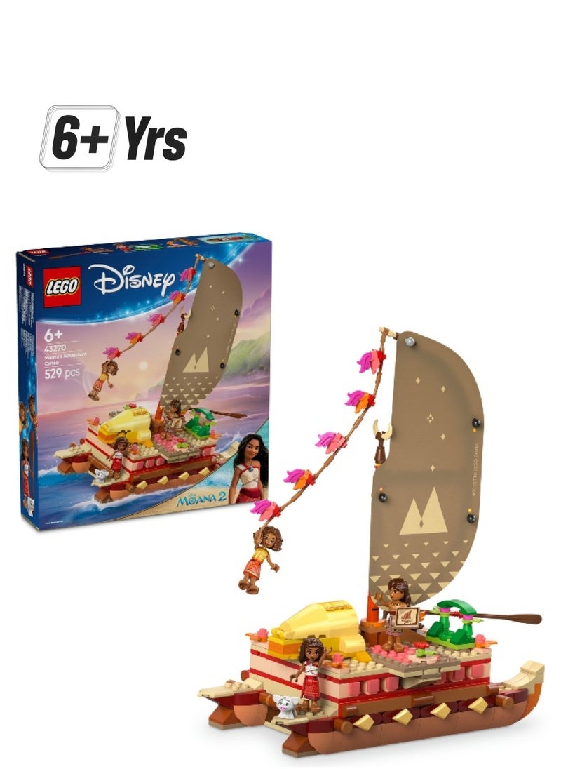 LEGO LEGO Disney Moana’s Adventure Canoe 43270 Building Set (529 Pieces)  - Image 1