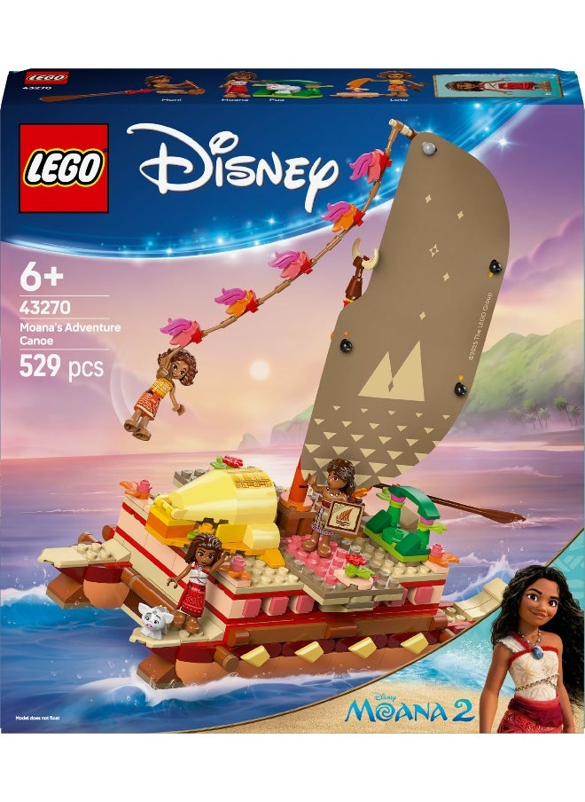 LEGO LEGO Disney Moana’s Adventure Canoe 43270 Building Set (529 Pieces)  - Image 2