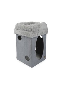 all for paws Lambswool 2 in 1 Cat Castle - Grey 